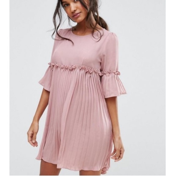 boohoo dusty pink dress